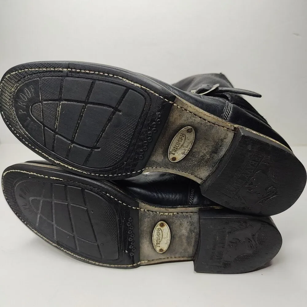 Triumph x Paul Smith Waxed Roughout Engineer Boots Size 10 Made In Italy